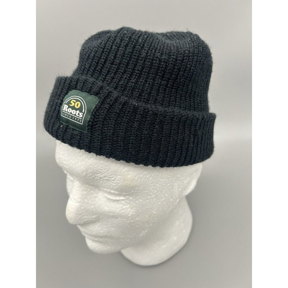 Roots Made In Canada 50th Since‎ 1973 Black Knit Winter Watch Cap